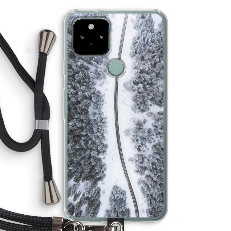 Snøfall: Pixel 5 Transparant Hoesje met koord