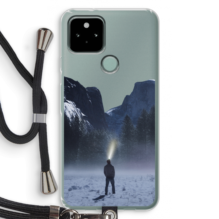 Wanderlust: Pixel 5 Transparant Hoesje met koord