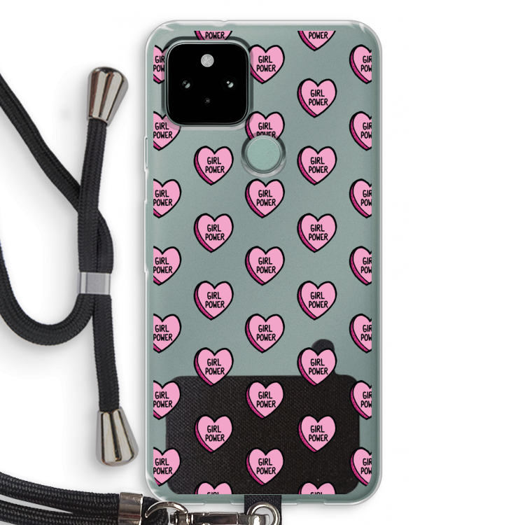 GIRL POWER: Pixel 5 Transparant Hoesje met koord