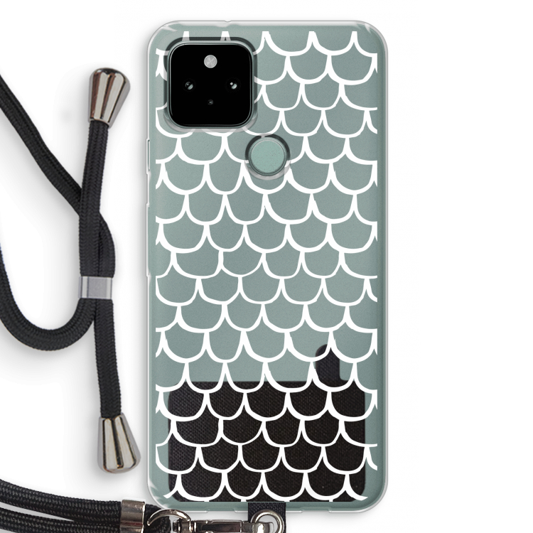 Dakpannetjes: Pixel 5 Transparant Hoesje met koord