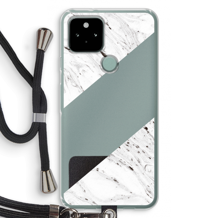 Biggest stripe: Pixel 5 Transparant Hoesje met koord
