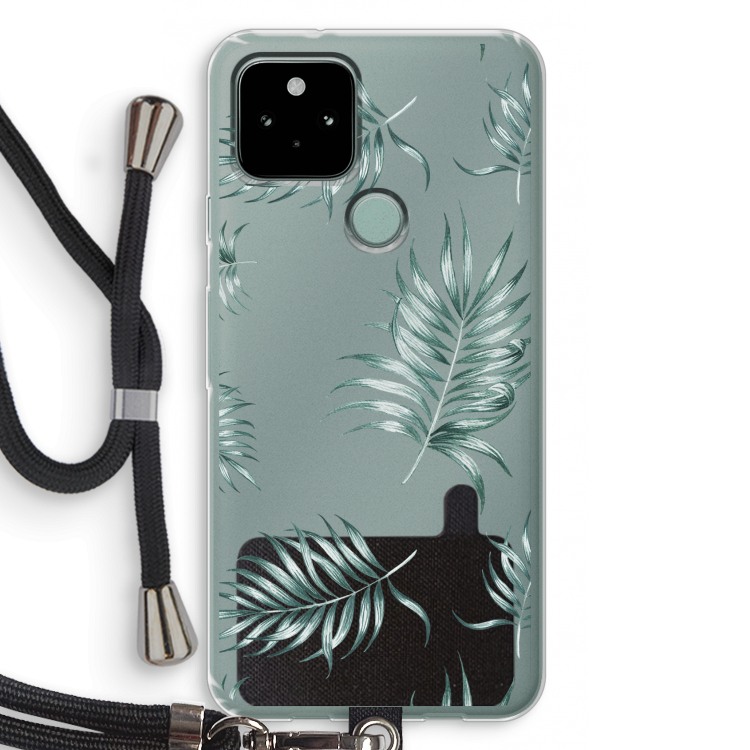 Simple leaves: Pixel 5 Transparant Hoesje met koord