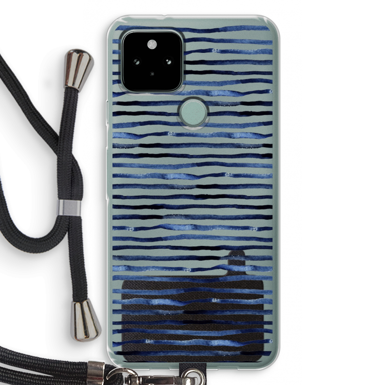 Verrassende lijnen: Pixel 5 Transparant Hoesje met koord