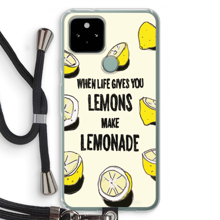 Lemonade: Pixel 5 Transparant Hoesje met koord