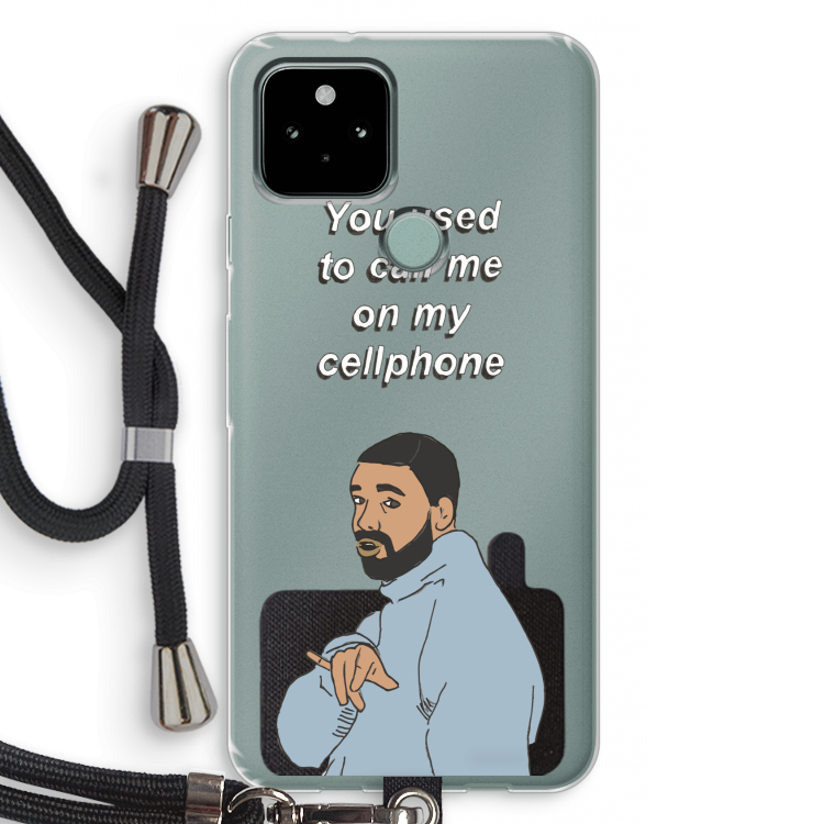Hotline bling: Pixel 5 Transparant Hoesje met koord