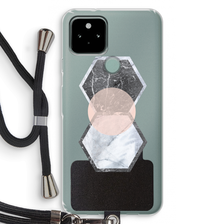 Creatieve toets: Pixel 5 Transparant Hoesje met koord