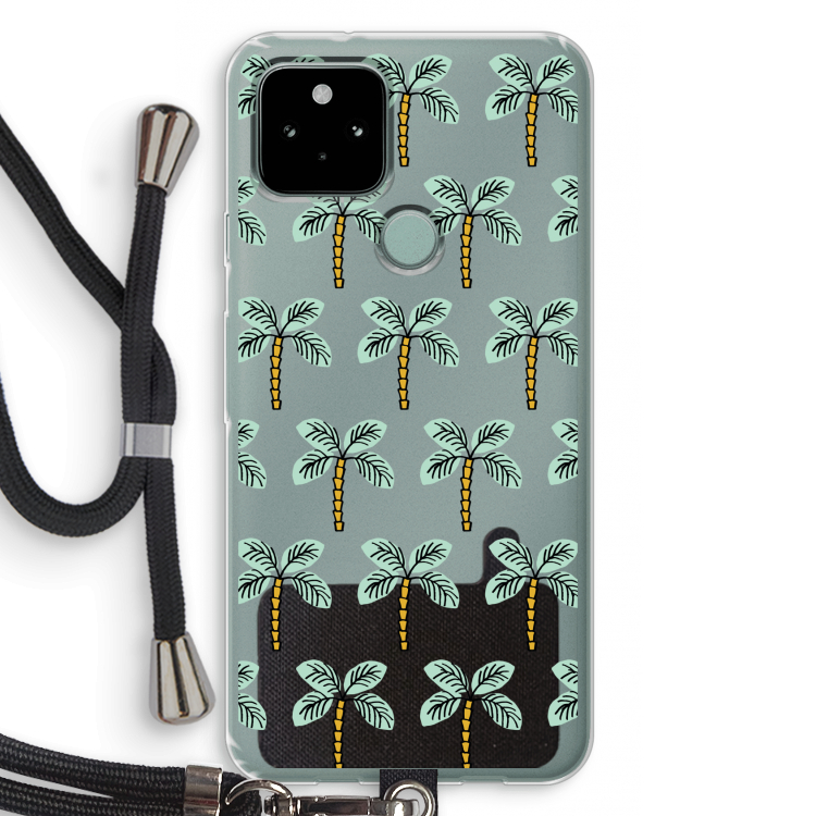 Paradise: Pixel 5 Transparant Hoesje met koord