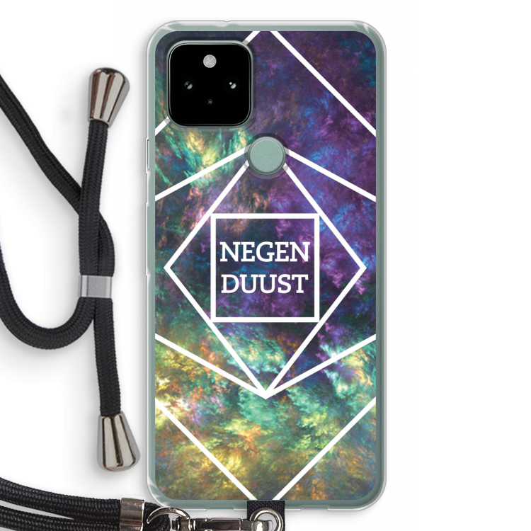 Negenduust ruimte: Pixel 5 Transparant Hoesje met koord