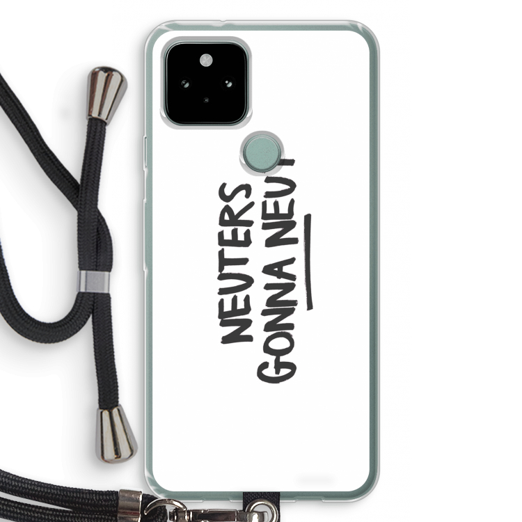 Neuters: Pixel 5 Transparant Hoesje met koord