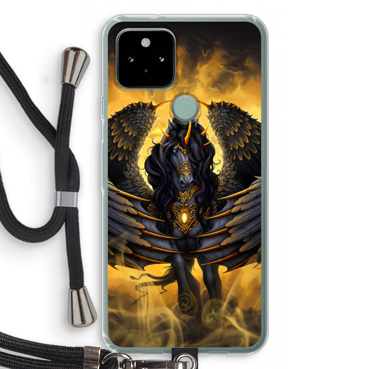 Pegasus: Pixel 5 Transparant Hoesje met koord