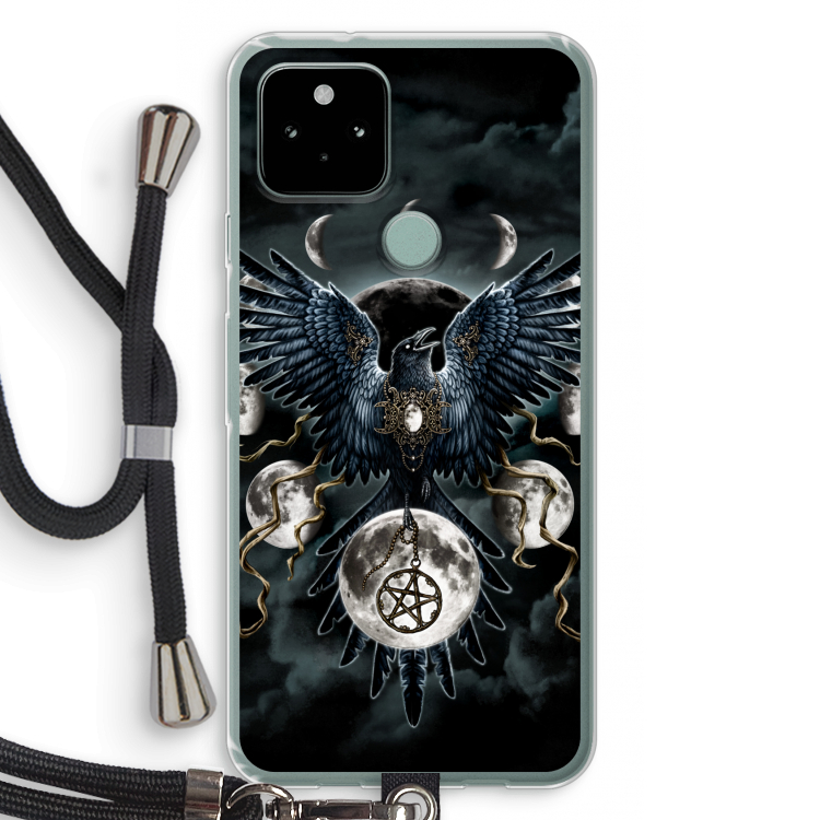 Sinister Wings: Pixel 5 Transparant Hoesje met koord