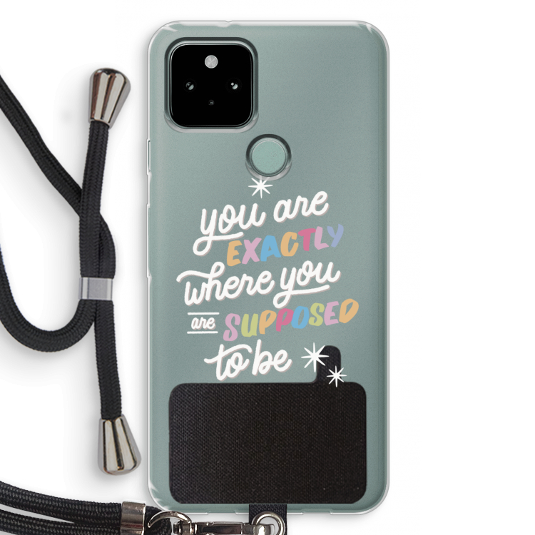 Right Place: Pixel 5 Transparant Hoesje met koord