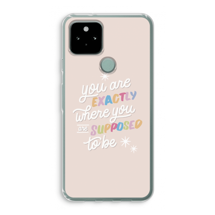 Right Place: Google Pixel 5 Transparant Hoesje