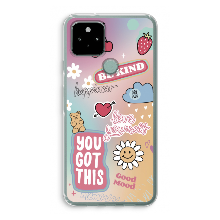 Positivity: Google Pixel 5 Transparant Hoesje