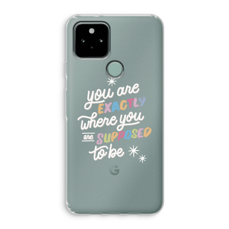 Right Place: Google Pixel 5 Transparant Hoesje