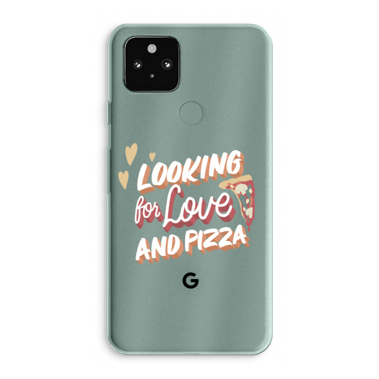 Pizza is the answer: Google Pixel 5a 5G Transparant Hoesje