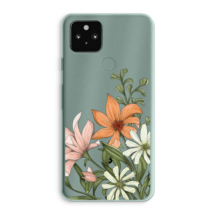 Floral bouquet: Google Pixel 5a 5G Transparant Hoesje