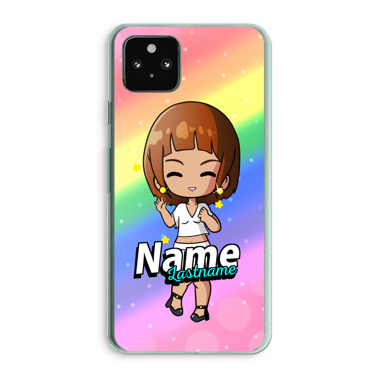 Chibi Maker vrouw: Google Pixel 5a 5G Transparant Hoesje