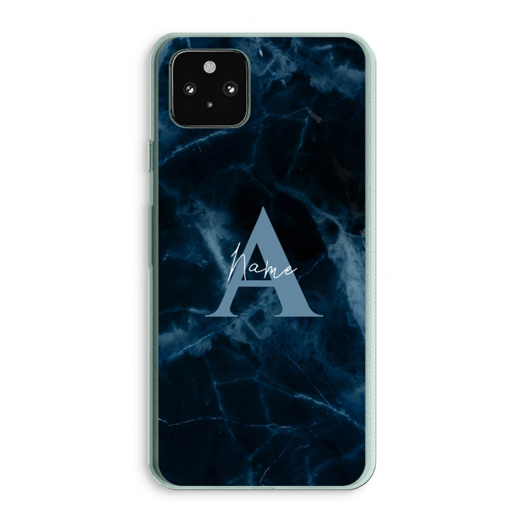 Midnight Marble: Google Pixel 5a 5G Transparant Hoesje