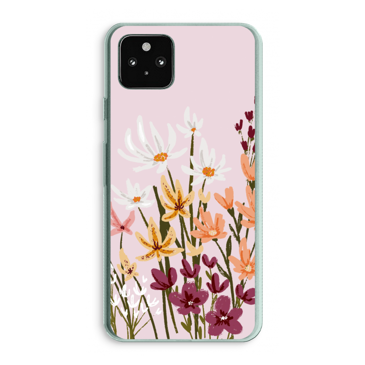 Painted wildflowers: Google Pixel 5a 5G Transparant Hoesje