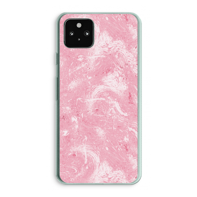 Abstract Painting Pink: Google Pixel 5a 5G Transparant Hoesje