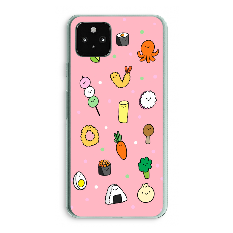 Happy bento friends: Google Pixel 5a 5G Transparant Hoesje