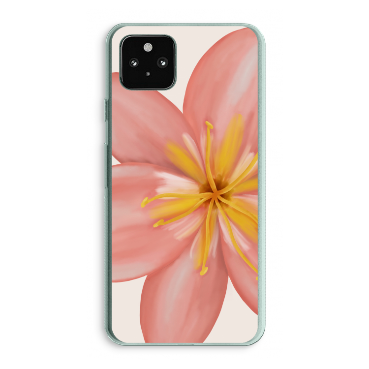 Pink Ellila Flower: Google Pixel 5a 5G Transparant Hoesje