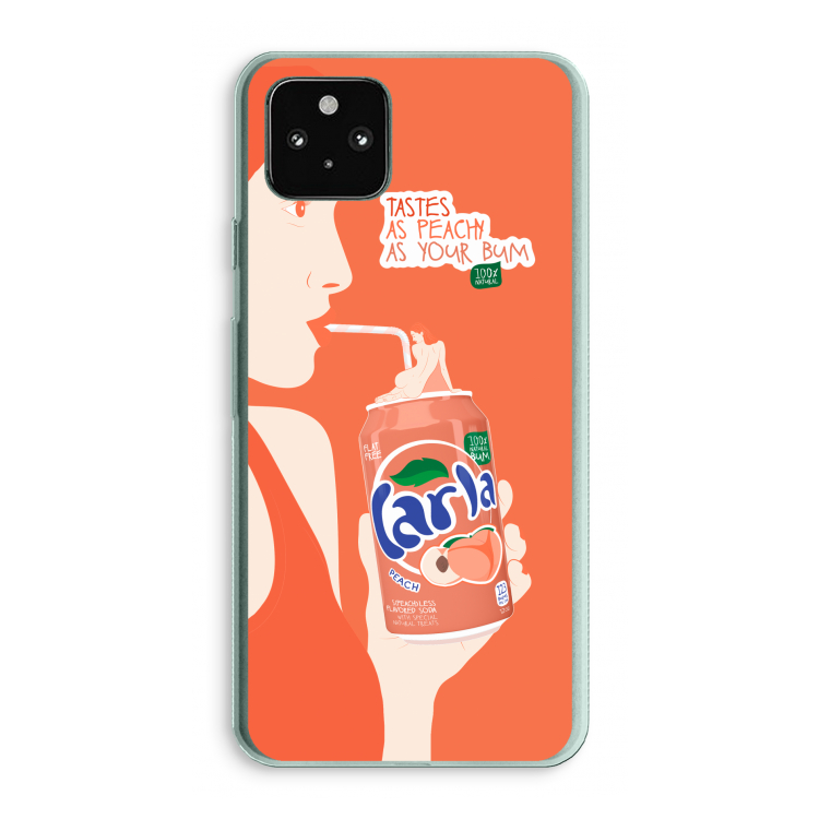 Peach please!: Google Pixel 5a 5G Transparant Hoesje