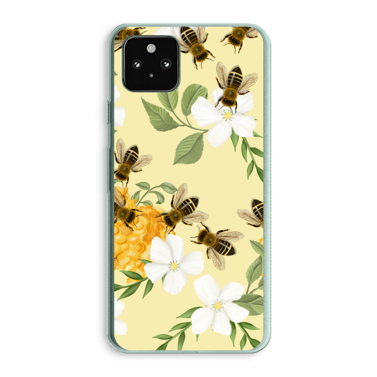 No flowers without bees: Google Pixel 5a 5G Transparant Hoesje