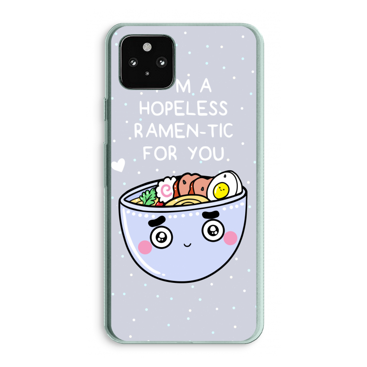 I'm A Hopeless Ramen-Tic For You: Google Pixel 5a 5G Transparant Hoesje