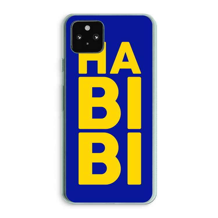 Habibi Blue: Google Pixel 5a 5G Transparant Hoesje