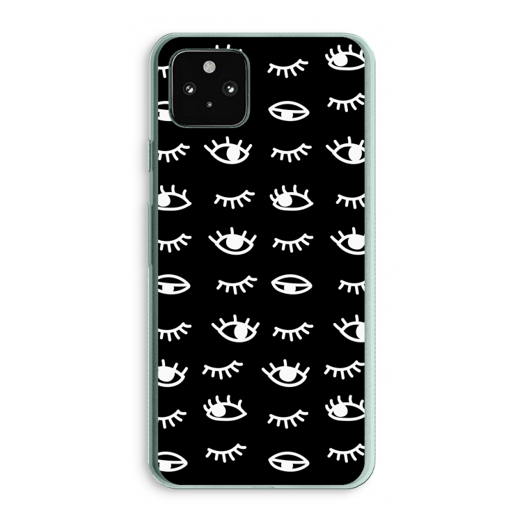 Eye pattern #3: Google Pixel 5a 5G Transparant Hoesje