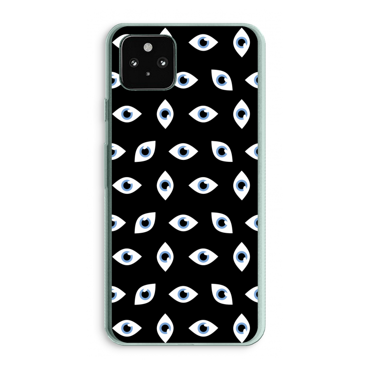 Eyes pattern: Google Pixel 5a 5G Transparant Hoesje