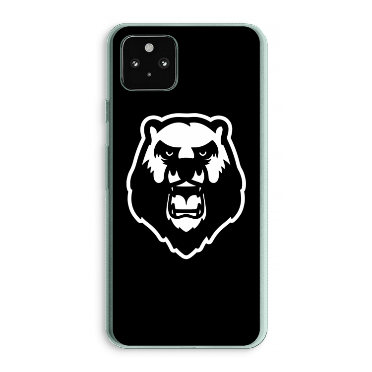 Angry Bear (black): Google Pixel 5a 5G Transparant Hoesje