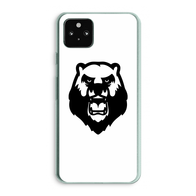 Angry Bear (white): Google Pixel 5a 5G Transparant Hoesje