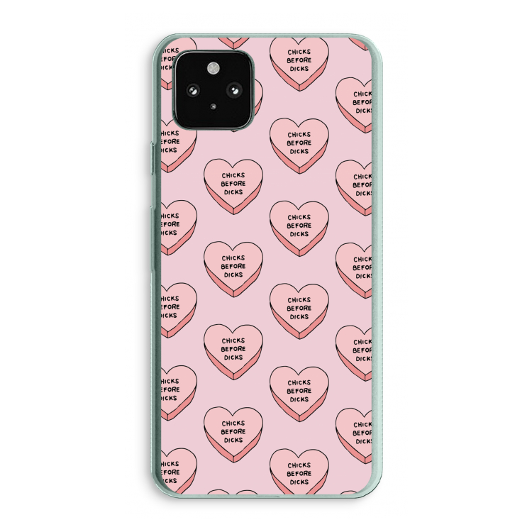 Chicks before dicks: Google Pixel 5a 5G Transparant Hoesje