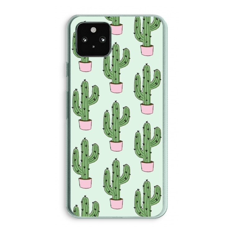 Cactus Lover: Google Pixel 5a 5G Transparant Hoesje