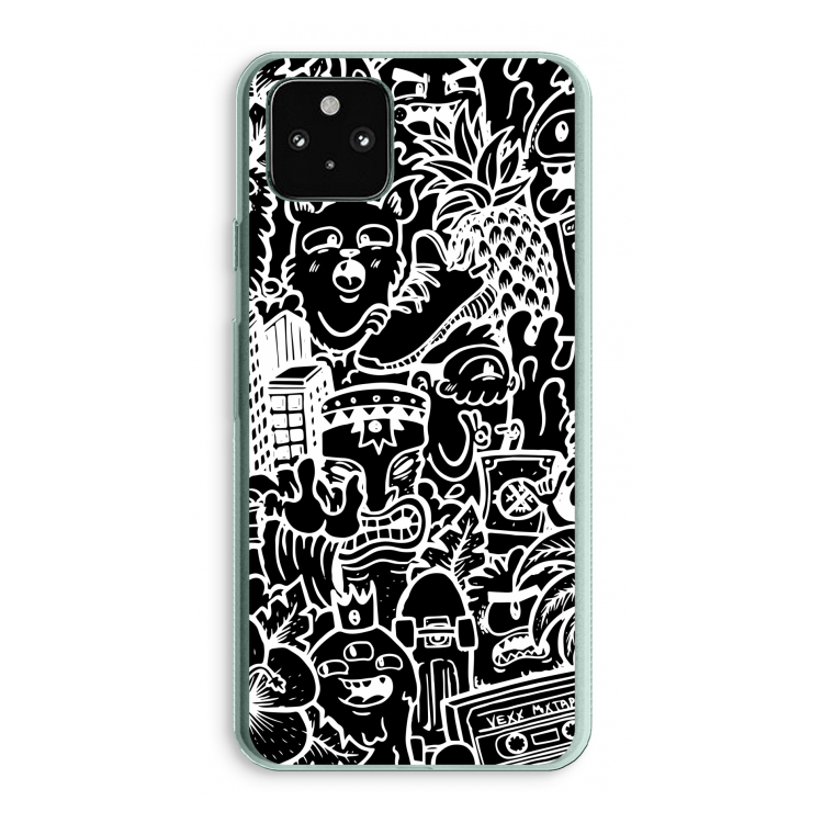 Vexx Black Mixtape: Google Pixel 5a 5G Transparant Hoesje