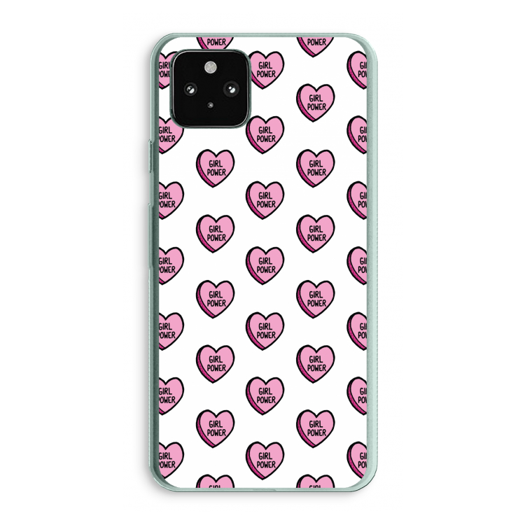 GIRL POWER: Google Pixel 5a 5G Transparant Hoesje