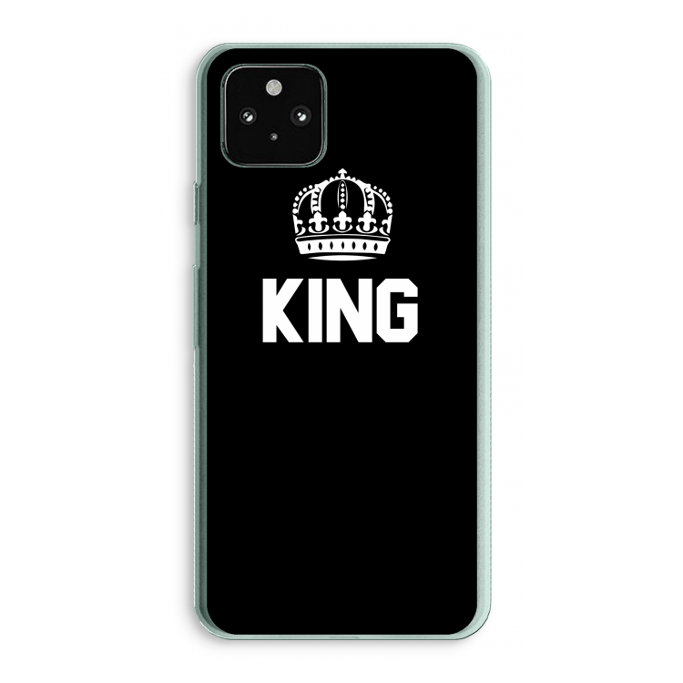 King zwart: Google Pixel 5a 5G Transparant Hoesje