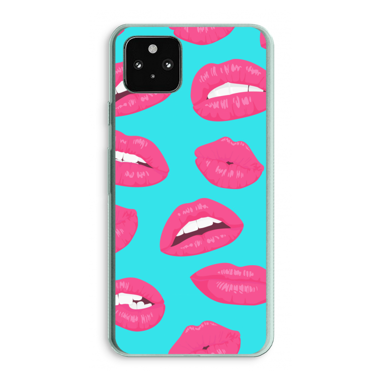 Bite my lip: Google Pixel 5a 5G Transparant Hoesje