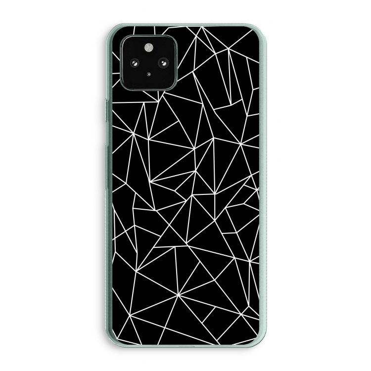 Geometrische lijnen wit: Google Pixel 5a 5G Transparant Hoesje