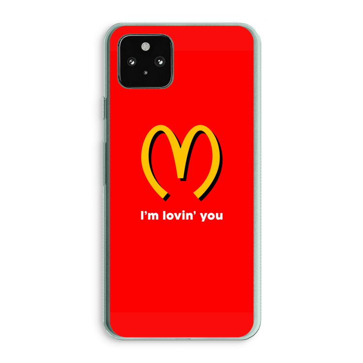 I'm lovin' you: Google Pixel 5a 5G Transparant Hoesje