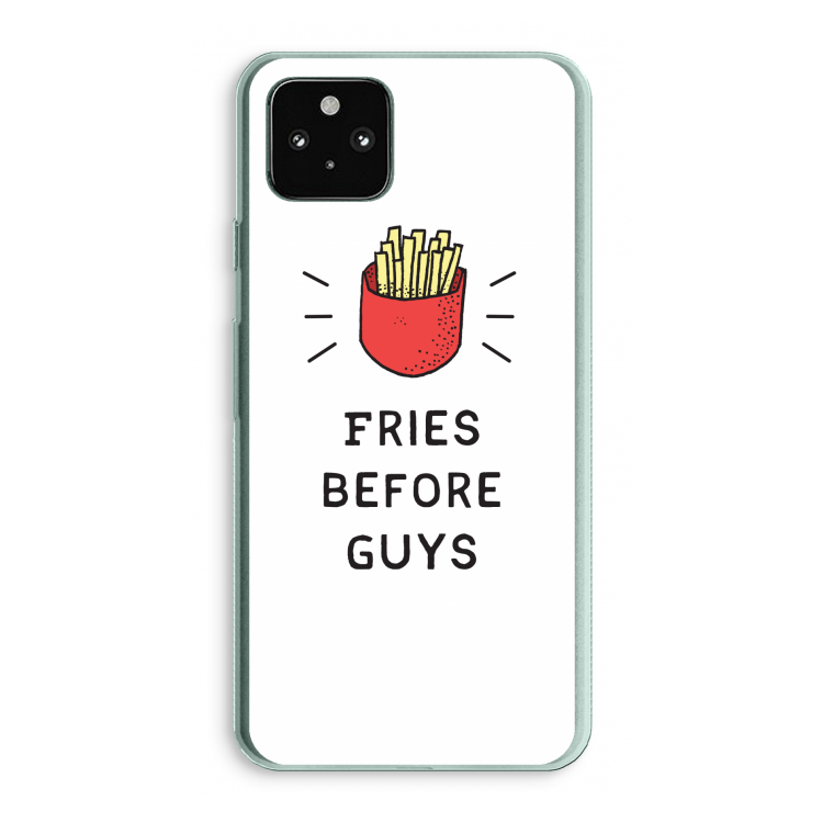 Fries before guys: Google Pixel 5a 5G Transparant Hoesje
