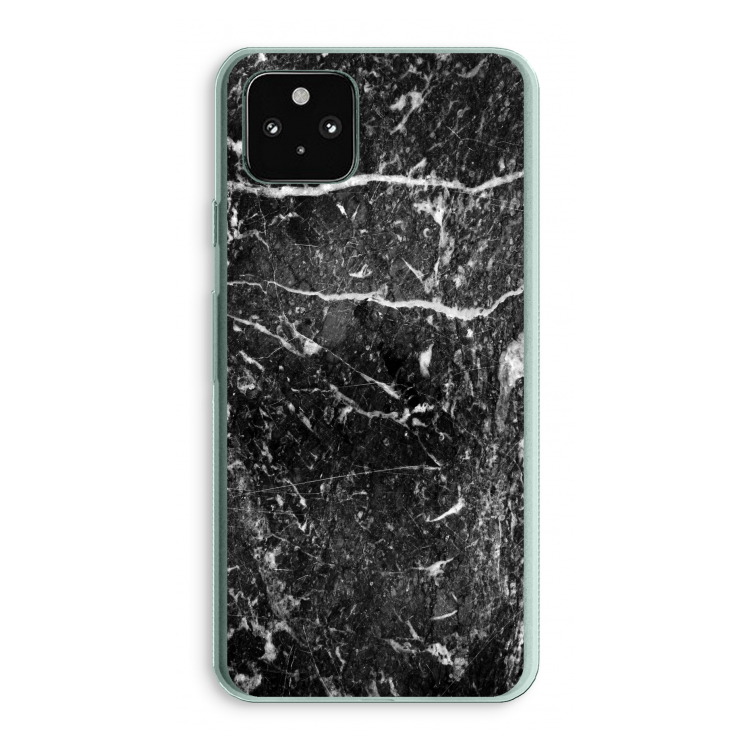 Zwart marmer: Google Pixel 5a 5G Transparant Hoesje