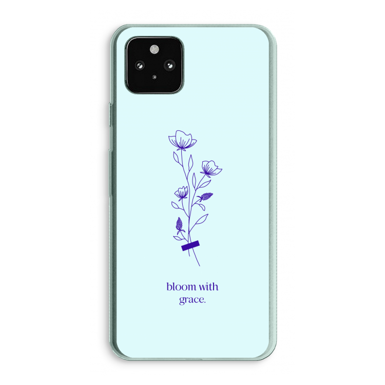 Bloom with grace: Google Pixel 5a 5G Transparant Hoesje