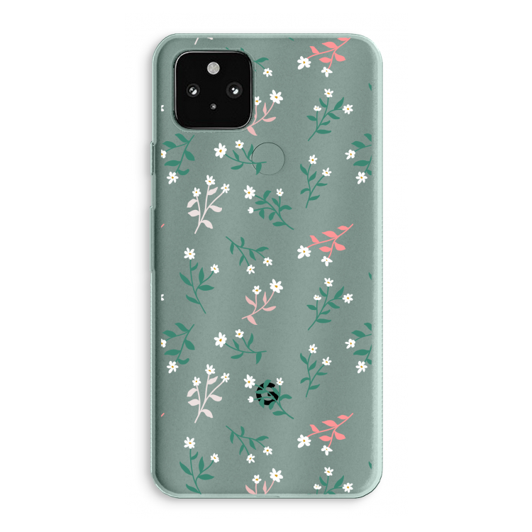 Small white flowers: Google Pixel 5a 5G Transparant Hoesje
