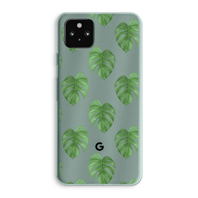 Monstera leaves: Google Pixel 5a 5G Transparant Hoesje