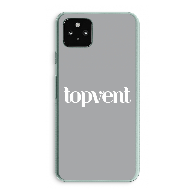 Topvent Grijs Wit: Google Pixel 5a 5G Transparant Hoesje