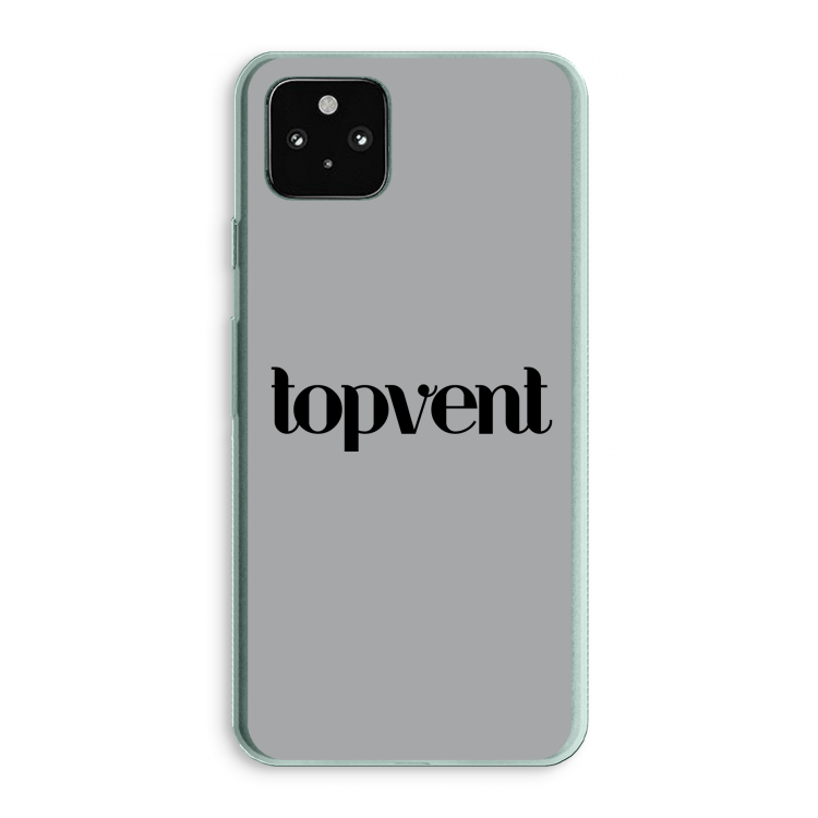 Topvent Grijs Zwart: Google Pixel 5a 5G Transparant Hoesje